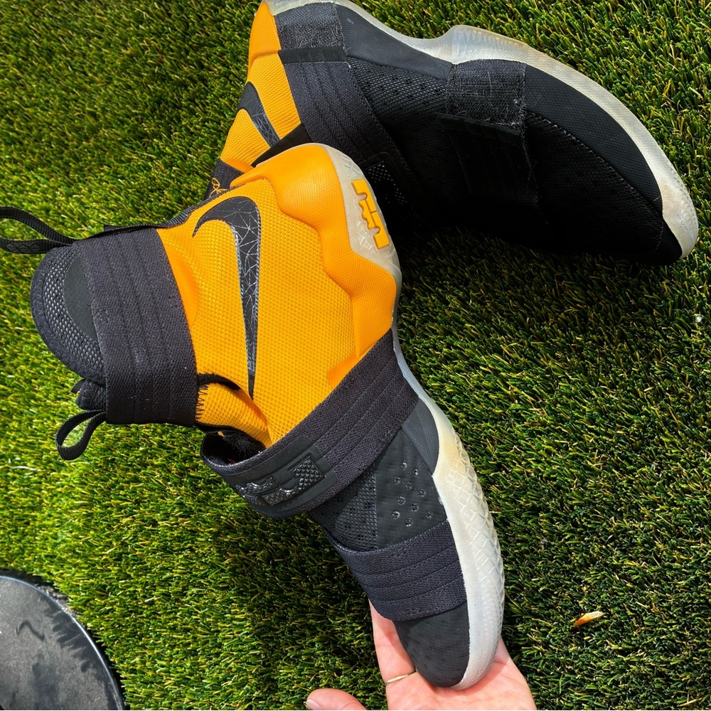 Nike Orange and Black High-Top Sneakers
